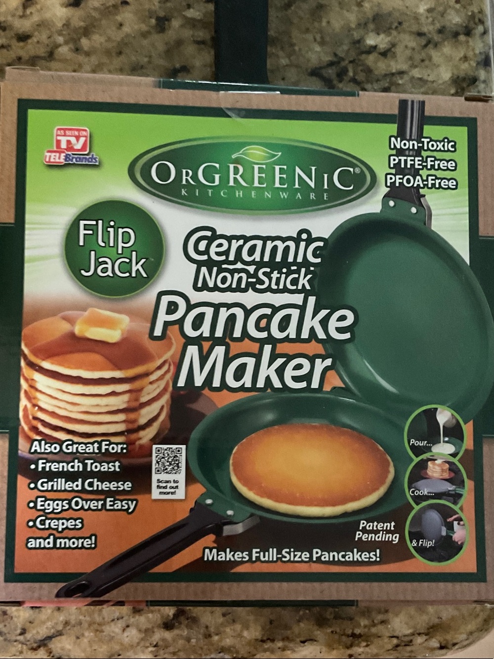 OrGREENic Ceramic Non-Stick Pancake Flip Jack - Green